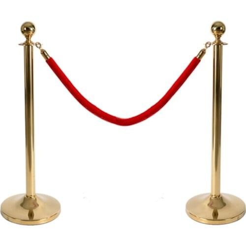 High quality 1.5m long twisted lining barrier rope, flannel sling for welcoming queuing columns, pole fences, stands