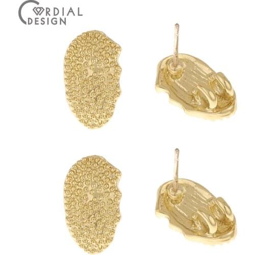 Cordial Design 100Pcs 8*13MM Jewelry Accessories/Earrings Stud/DIY Making/Irregular Shape/Jewelry Finding & Components/Hand Made