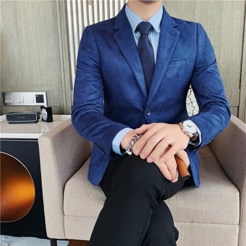 2021 Brand clothing Fashion Mens spring High quality business suit/Male slim fit Leisure Blazers/Men Casual jacket Coats S-3XL