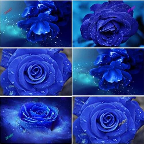 5D Diamond Painting Landscape Flower Cross Stitch Kit Full Drill Embroidery Mosaic Art Rose Picture of Rhinestones Home Decor