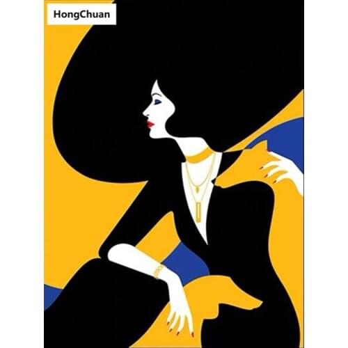 5D DIY fashion woman square/round diamond painting cross stitch needlework home decoration mural mosaic diamond embroidery gift