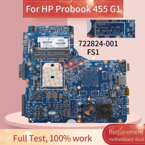 722824-001 722824-501 Laptop motherboard For HP Probook 455 G1 Notebook Mainboard 12240-1 AMD DDR3