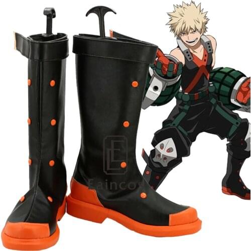 Anime Boku No Hero Academia Bakugou Katsuki Cosplay Party Shoes Fancy Boots Custom Made