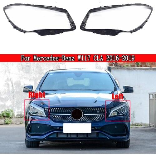 Car Front Headlight Lens For Mercedes-Benz W117 CLA 2016 2017 2018 2019 Transparent Glass Shell Lamp Shade Headlamp Cover