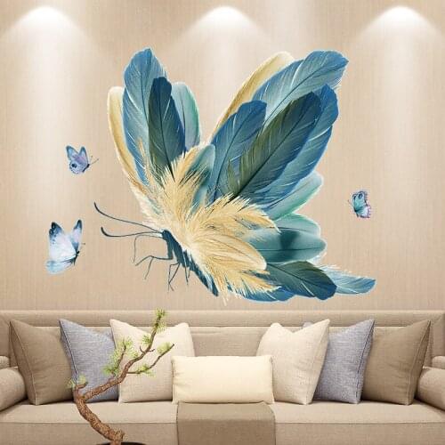 Large Butterflies Wall Stickers Teenager Living Room Sofa Backdrop Wall Decoration Decals Bedroom Decor Removable Wallpaper Art