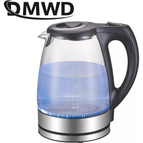 DMWD 110V Electric Kettle Travel Mini Hot Water Heating Boiler Cup Portable Stainless Steel Teapot Boiling Heater Pot EU US Plug