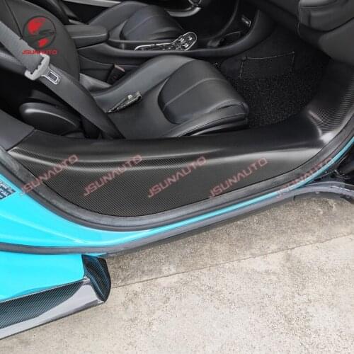 Car Door Sills Long Style Dry Matte Carbon Fiber Door Sill Pedal Panel For Mclaren 570s 540c 600lt Door Panel