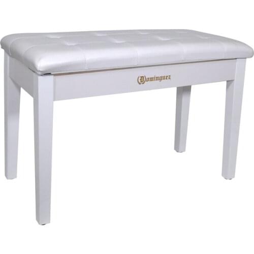 Double seat piano stool accessories Dominguez trunk compartment DPB115 White-WH Music,Acoustic, Hobby, Custom, a new generation
