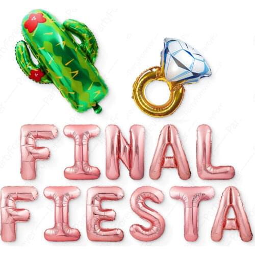 "Final Fiesta" Balloons Bachelorette Party Decorations Kit - Bridal Shower Party Balloons & Supplies - Hen Party Decorations Set