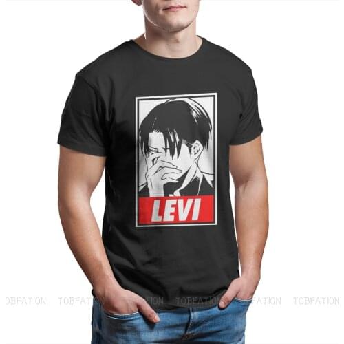 The Swordman As Levi TShirt Attack On Titan SnK Eren Mikasa Levi Anime Top Quality Creative Gift Clothes T Shirt Short Sleeve