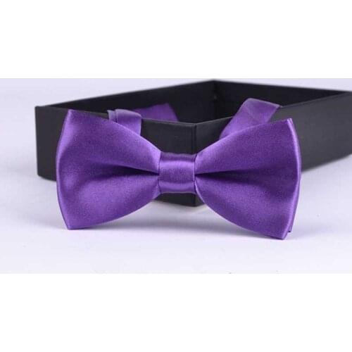 Cute Classic Kid Bowtie Boys Girl Baby Children Bow Tie Solid Color Green Gray Black White Pets Polyester fiber Cravate