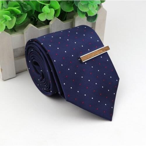 Tie&Clip Set Fashion Formal 8cm Polyester Dots Necktie Bright Ties Pin Clips Clasp Silver for Mens Clothing Accessories