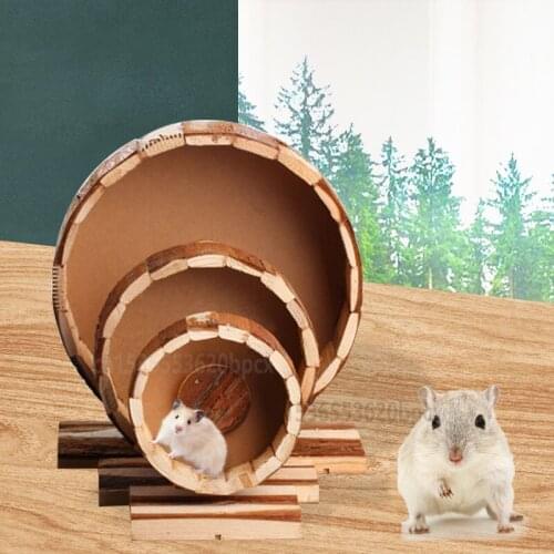 Hamster Running Wheel Golden Silk Bear Totoro Silent Running Wheel Wooden Wheel Hamster Running Wheel Small Pet Sports Toy