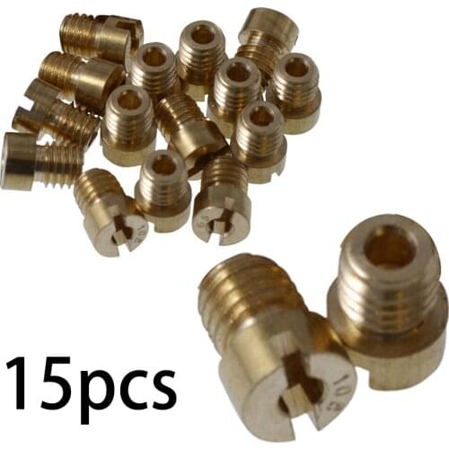 15x Carburetor Main Jet 60-130 M6 For 12mm-17.5mm Dellorto Carburetors Main Jet Mikuni Injector Scooter Parts