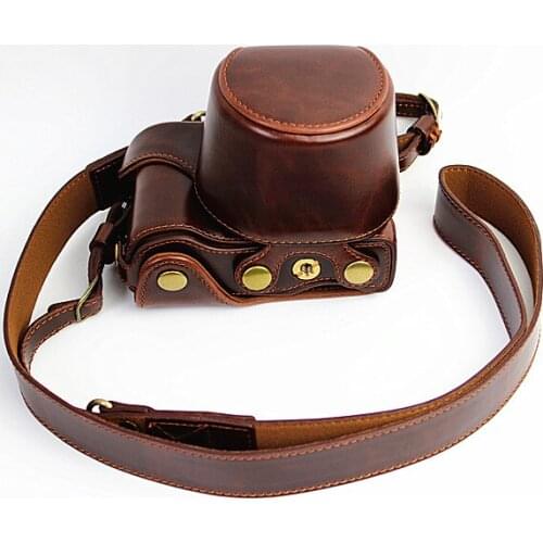 Classical Camera Case PU Leather Bag For Sony ILCE-5000 5100 A5000 A5100 16-50m+Bottom Opening Battery New Deluxe Version Cover