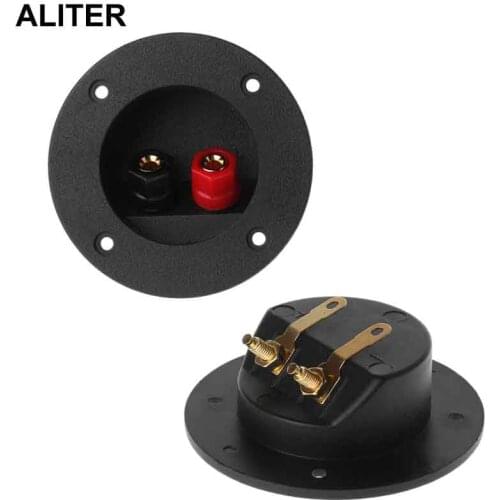 Terminal Round Cup Connector Parts Express Spring 502 Double Binding Post Gold Twist Banana Jacks Subwoofer Speaker Box Black