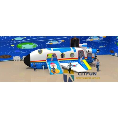 Best Design Hot sale Airplane funny indoor playground;Toddler kids games area IP-197B