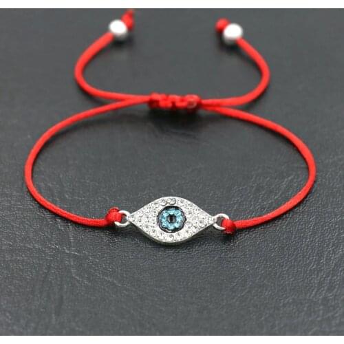 Minimalist Cubic Zirconia Evil Eye Red Thread Bracelet Women Lucky Rope Braiding Bracelet Men Female Ethnic Jewelry Love Gift