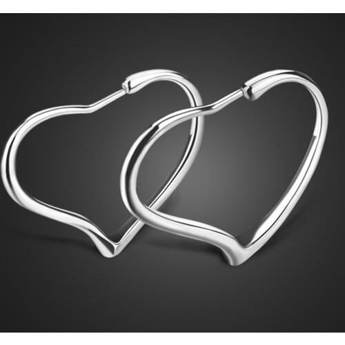 Fashion Hot sales Japanese drama heart-shaped earrings charm 100%925 Sterling Silver earrings For Woman jewelry Birthday gifts