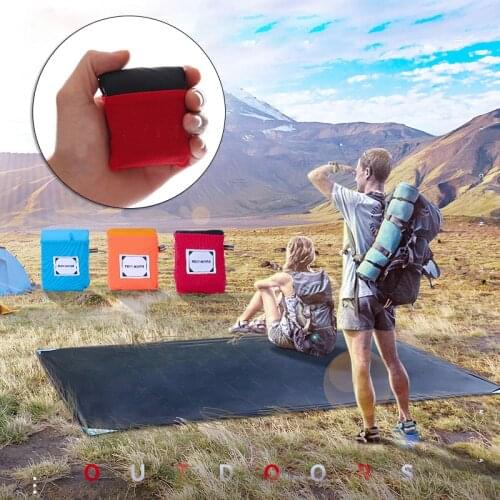 Outdoor Protable waterproof Pocket Beach Blanket Ultra-light folding camping picnic mat traveing hiking tent sleeping bed pad