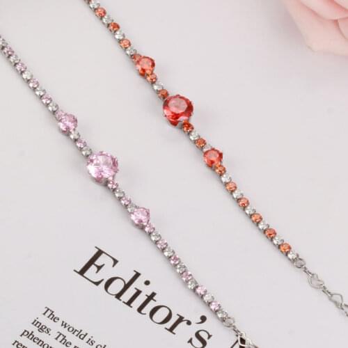 OUFEI Cubic Zirconia Bracelets For Girls Stainless Steel Bangle Bracelet Charms 2020 Fashion Jewelry Jewellery Gifts For Women