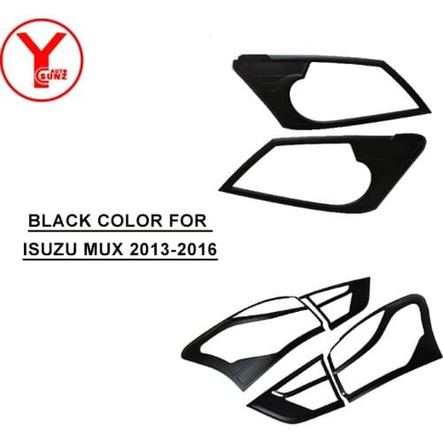 1 Set Front And Tail light cover HeadLight Protector Car Chromium Styling Rear Light For ISUZU MU-X 2014 2015 2016 YCSUNZ