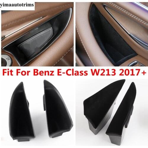 Front Door Handle Armrest Container Holder Tray Storage Box Phone Tray Accessory Kit For Mercedes Benz E Class W213 2017 - 2021