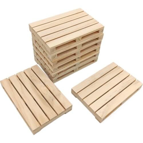 1pc Mini Wooden Pallet Beverage Coasters for Hot and Cold Drinks Wood Pallet Coasters Flower Pot Cushion
