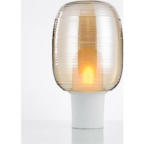 Nordic post-modern minimalist glass table lamp bedroom bedside living room study designer model room decoration table lamp