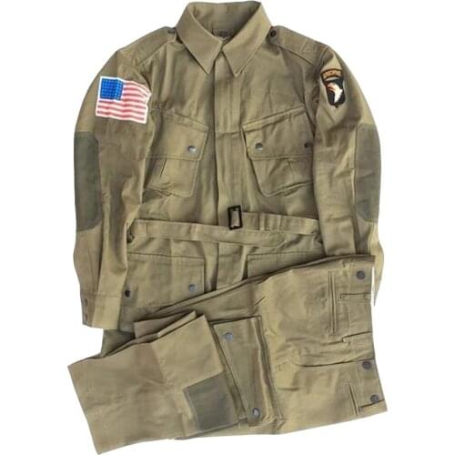 WW2 Us Army Soldier M42 Outdoors Suit Jump Uniform Retro Airborne Paratrooper Cycling Jackets And Pants Tactical