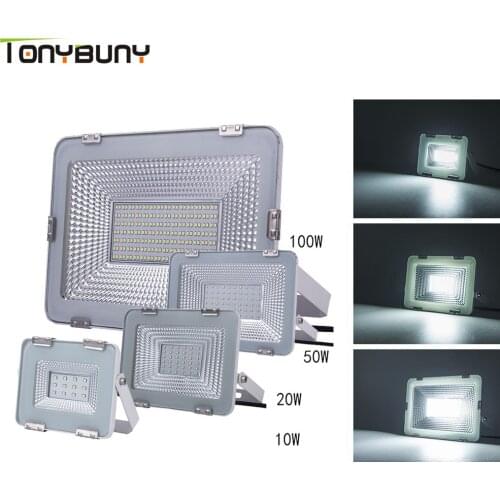High effect Led Floodlight 10W 20W 100W 50W Outdoor SMD Flood Light AC 220V 240V Waterproof IP65 Professional Lighting Lamp