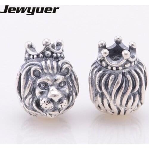 Fine jewelry 925 sterling silver jewelry charm lion king charms pendant Fit bracelet Diy gift to baby assessories jewelleryBE162
