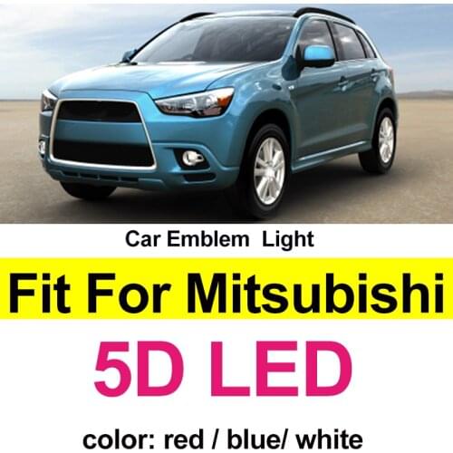 5D LED Light Rear BadgeTrunk Emblem Cover Auto Accessory For GALANT-09, Lancer-10, LIONCEL- 04, Zinger, ASX, CUV