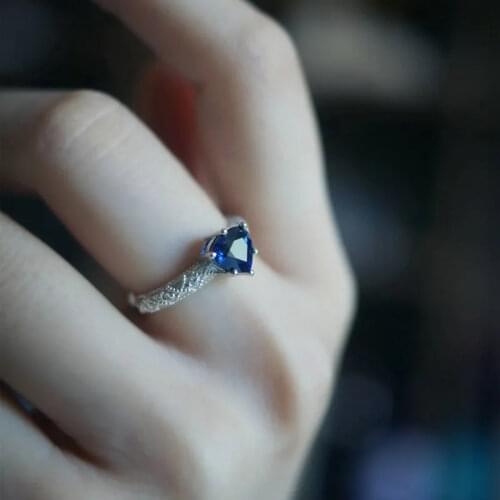 New SNew Silver Original Chinese Style Vintage Craft Inlay Natural Advanced Hetian Jade Open Adjustable Ring