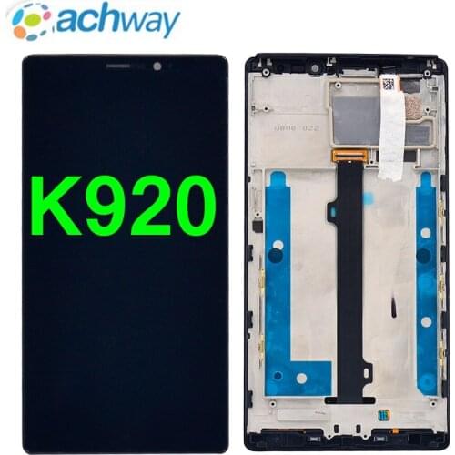 For 6.0" Lenovo Vibe Z2 Pro K920 LCD Display Touch Screen Digitizer Assembly With Frame For Lenovo K920 Display Replacement