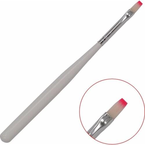 YZWLE 1 PC Professional Nails Brush White Wood Handle Builder UV Gel Drawing Painting Brush Pen For Nails 03