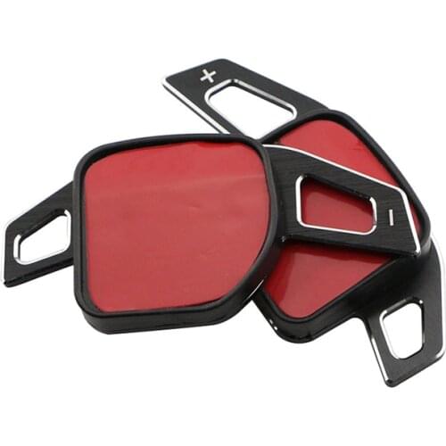 2Pcs Stainless Steel Car Steering Wheel DSG Paddle Extension Shifters Shift Sticker for AUDI A3 S3 A4 S4 A5 A6 S6 A8 R8 Q5 Q7 TT