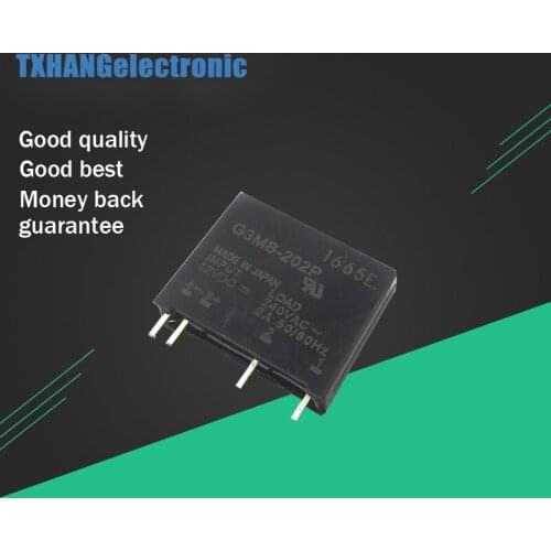 2PCS G3MB-202P DC-AC PCB SSR In 12VDC AC 2A Out 240V Solid State Relay Module diy electronics