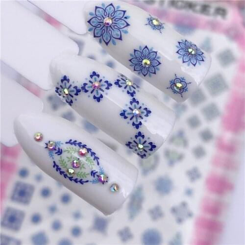 4 sheets lot self-adhesive 3d Nail Sticker Manicure Decal Nail Art Decorations Stickers New Arrive