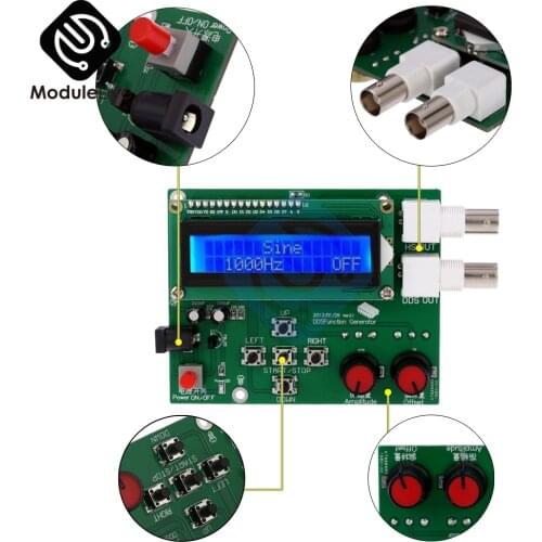 1Hz-65534Hz frequency Meter DDS Function signal generator diy kit frequency generator Module Sine Square Sawtooth Triangle Wave