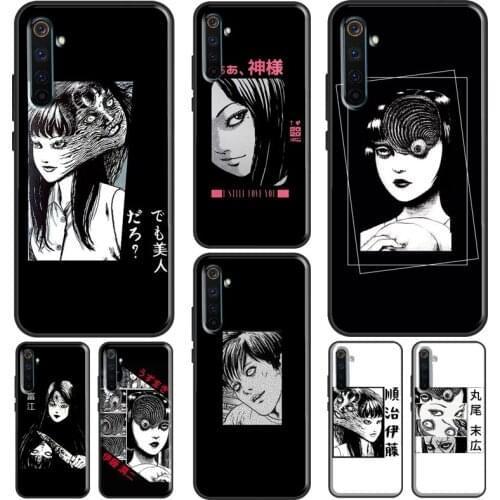 Junji Ito Sad Japanese Aesthetic Case For OnePlus 8T 7T Nord 9R 7 8 9 Pro Cover For Realme GT Neo Q3 7 i 6 8 Pro C3 C21 C15