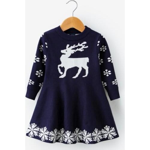 2021 Autumn Winter Kids Sweater Dress Children New Year Clothing Boys Girls Cotton Baby Costumes SD19