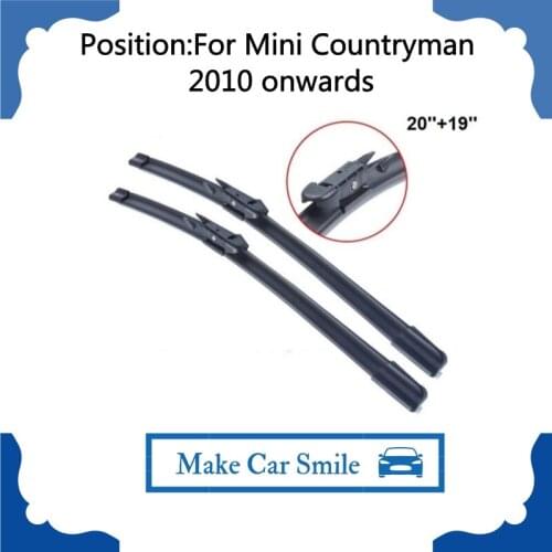 For Mini Countryman 2010 onwards 20''+19'' Car Accessories For Auto Cars Rubber Windscreen Windshield Blade