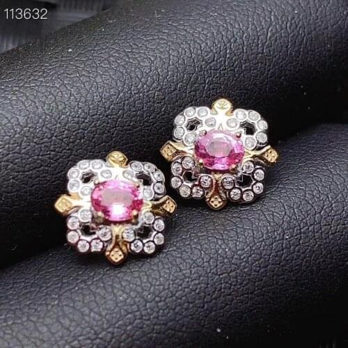 Fashion Classic Sapphire Earring Natural And Real 925 Sterling Silver Sapphire Earring