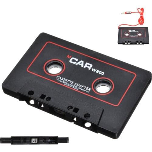 New Audio Tape Adapter 3.5mm Jack Plug Black Car Stereo Audio Cassette Adapter 110cm For Phone MP3 CD Player