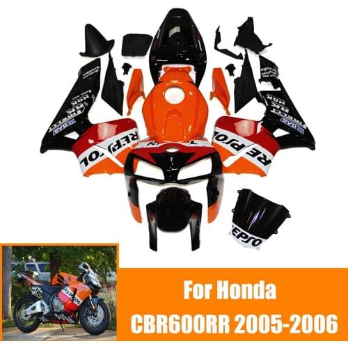 For HONDA CBR 600RR CBR600RR 2005 2006 05 06 New ABS Plastic Kit Injection Motorcycle Fairing Kit Fit High Quality Paint ZXMT