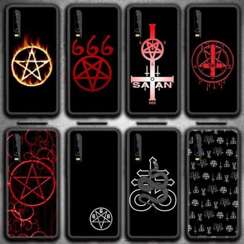 Pentagram 666 Demonic Satanic Phone Case for Huawei P20 P30 P40 lite E Pro Mate 30 20 Pro P Smart 2020 P10