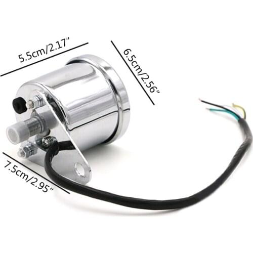 Easy Installation Motorcycle Fuel Thermometer Digital Speedometer Fuel Meter Compatible with Most Motorcycle 40GF