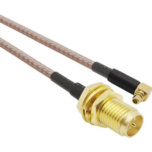 RP SMA to MMCX RG316 RF Cable RP-SMA Female to MMCX Male Right Angle FPV Antenna for PandaRC VT5804/VT5804PRO/VT5804V2 RC Drone