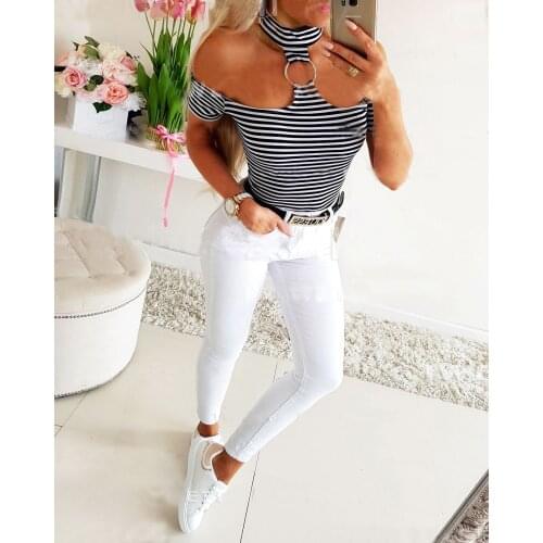 Summer Women Sexy Tube Tops Black Metal Ring Halter Skinny Slim Tee Shirts Hollow Out Solid Color Backless Tops Women Clothing